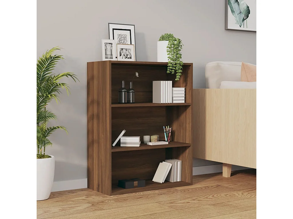 Armoire murale suspendue Chêne marron 69,5x32,5x90 cm QWE78315