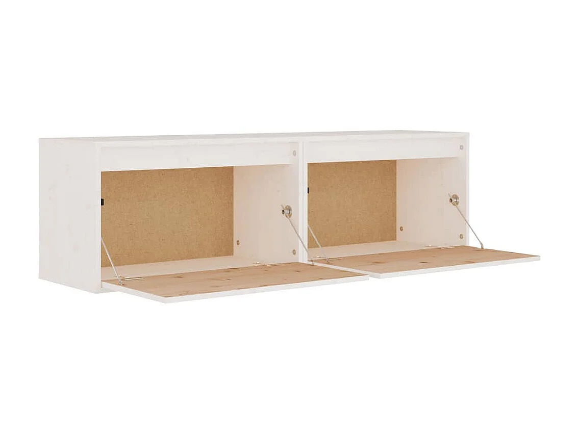 Armários de parede 2 pcs 60x30x35 cm pinho maciço branco PT505056