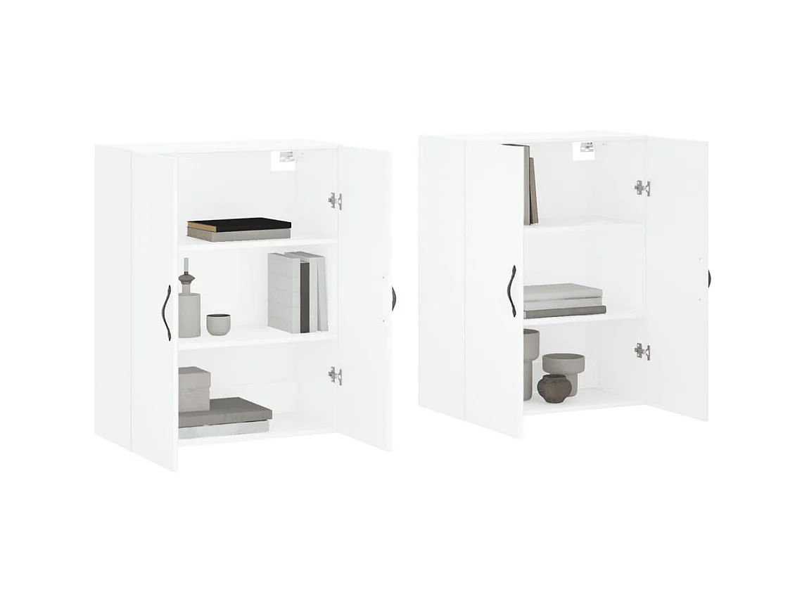 Móveis de parede 2 pcs derivados de madeira branco PT928075