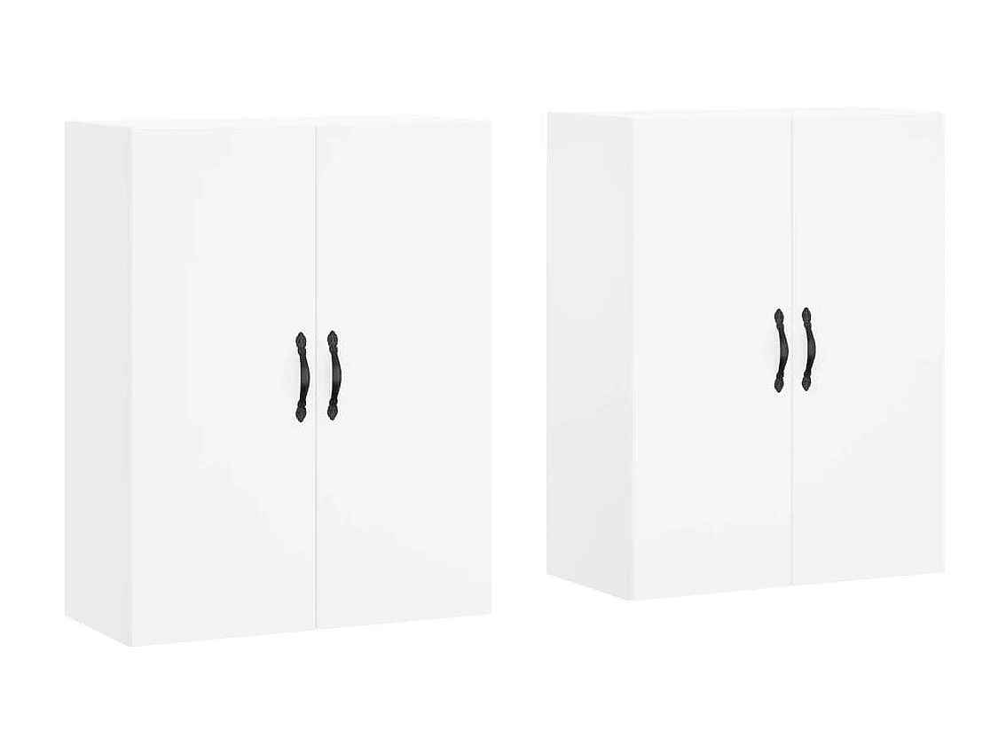 Móveis de parede 2 pcs derivados de madeira branco PT928075