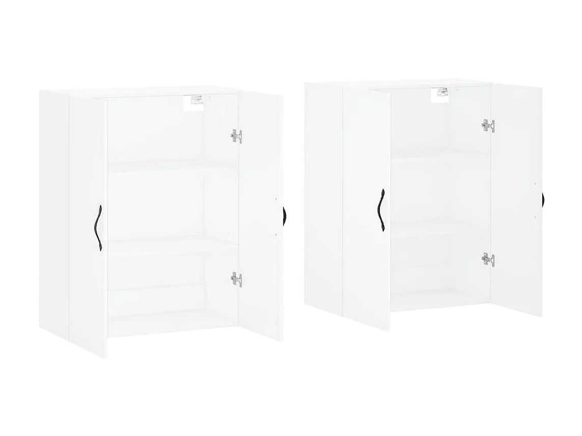 Móveis de parede 2 pcs derivados de madeira branco PT928075