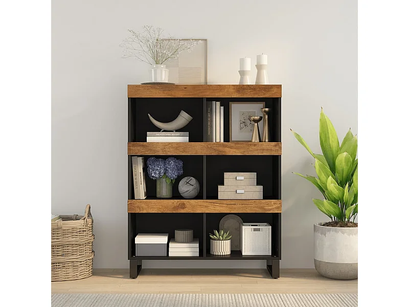 Armario auxiliar madera maciza de mango 85x33x107 cm ES260062