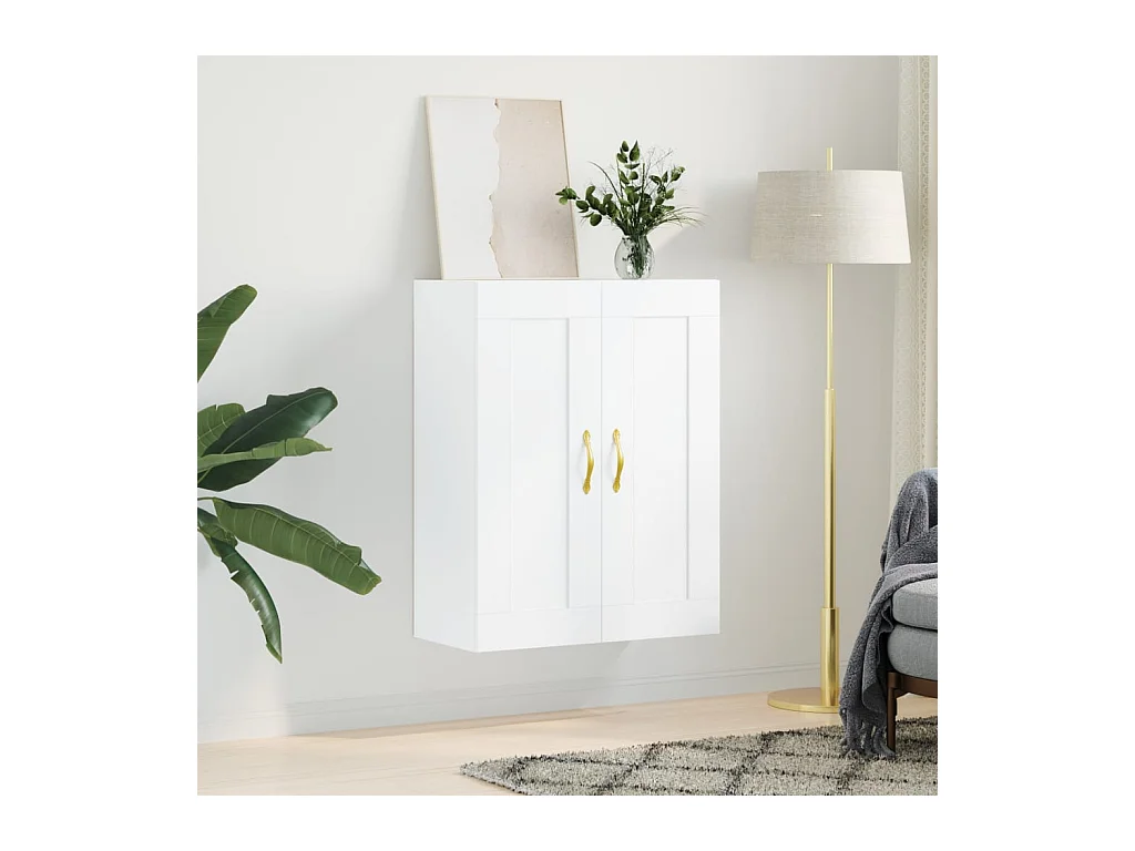 Armario de pared madera de ingeniería blanco 69,5x34x90 cm ES442018