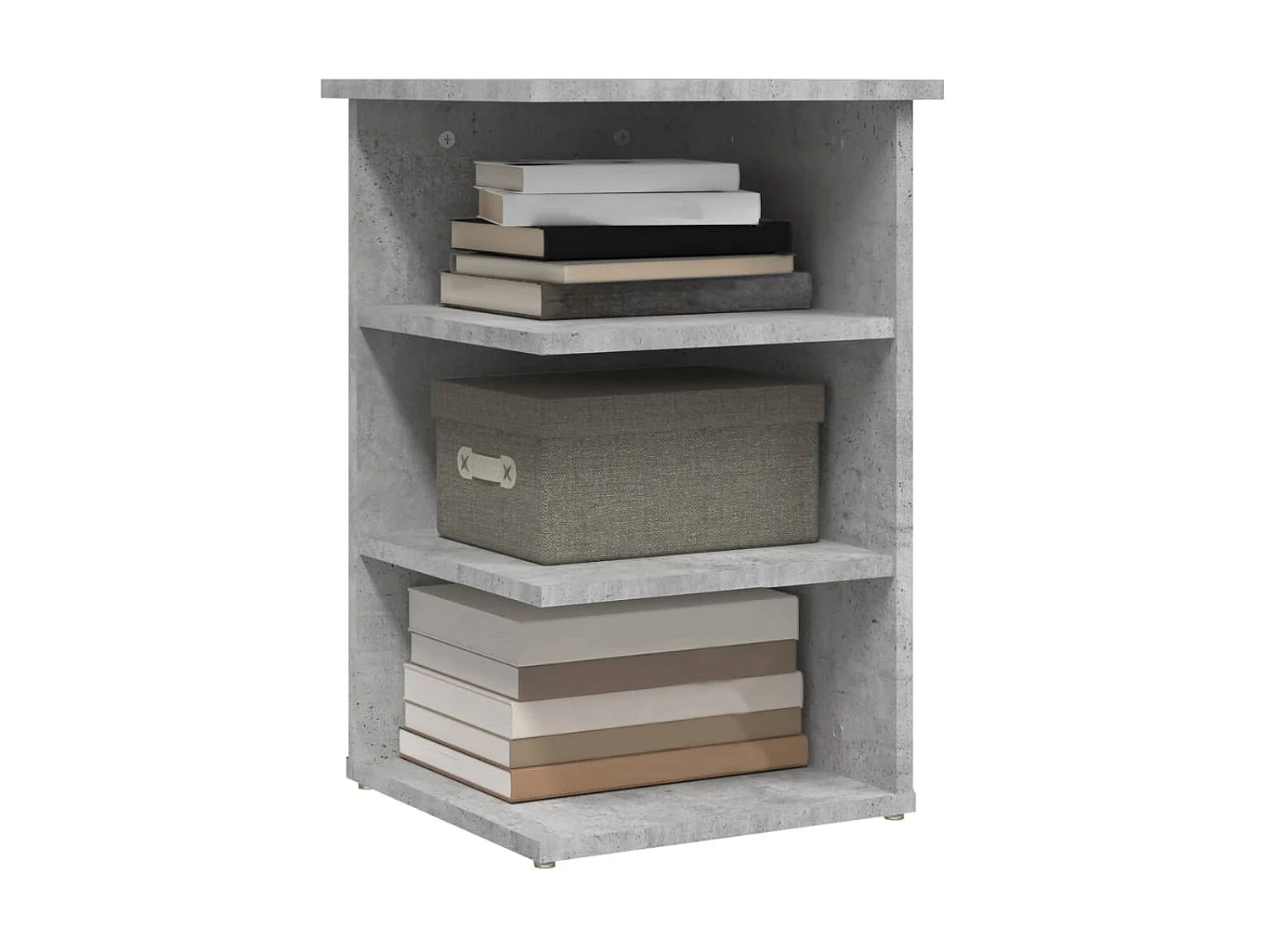 Armario auxiliar madera contrachapada gris hormigón 35x35x55 cm ES418813