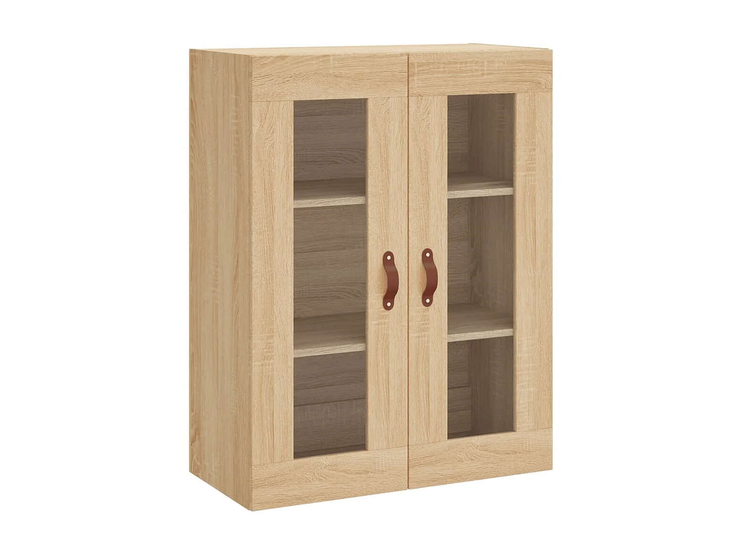 2 pcs Armoires murales chêne sobois d'ingénierie OIU74215