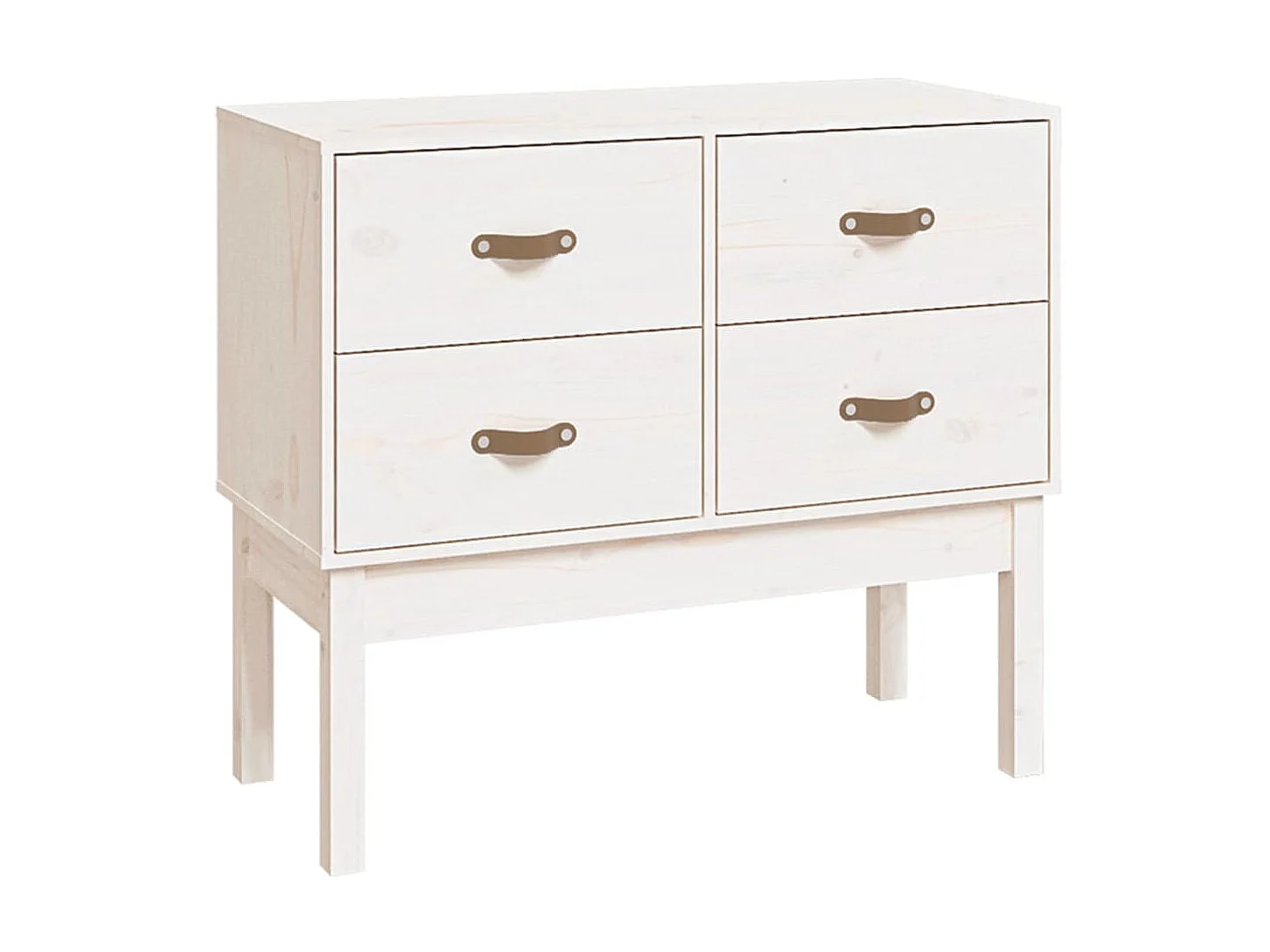 Mesa consola 90x40x78 cm madeira de pinho maciça branco PT419235