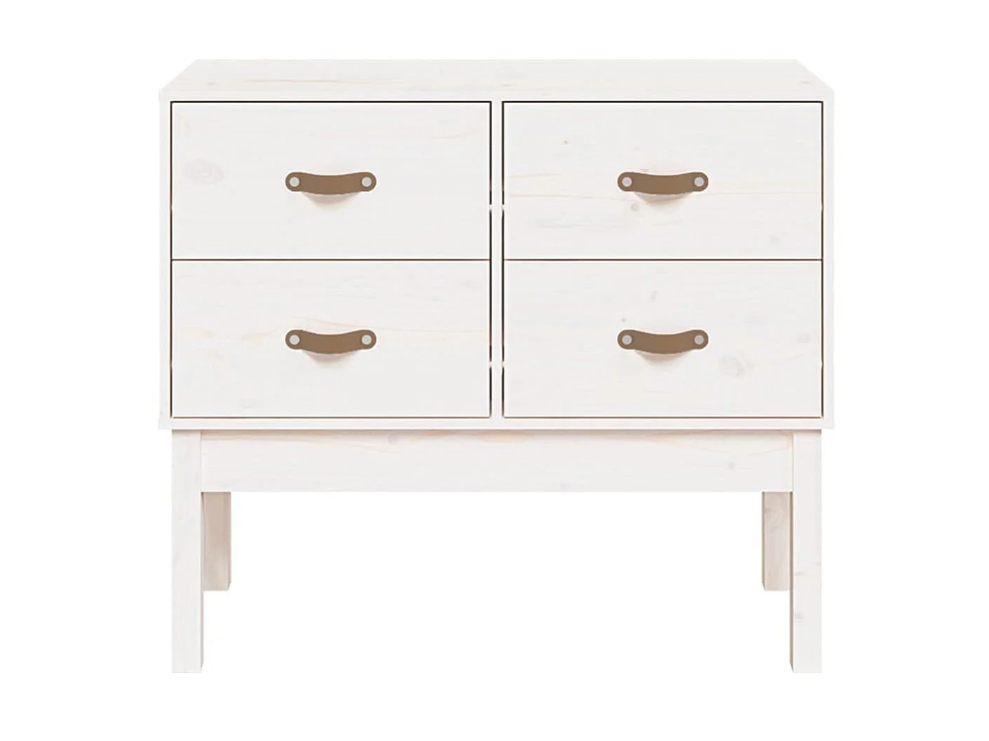 Mesa consola 90x40x78 cm madeira de pinho maciça branco PT419235