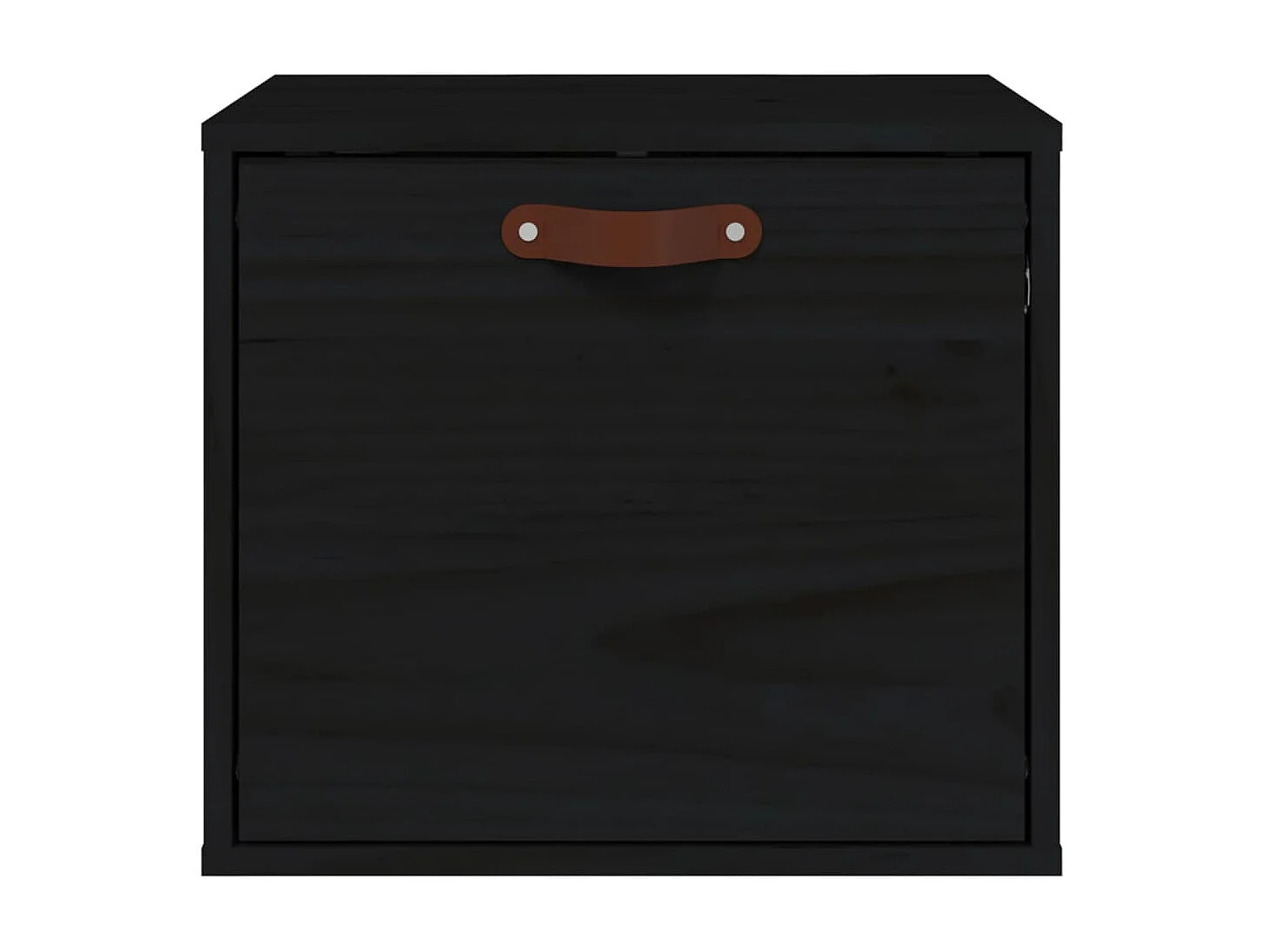 Wandschrank,Wandhängeschrank Schwarz 40x30x35 cm Massivholz Kiefer -gkd38658