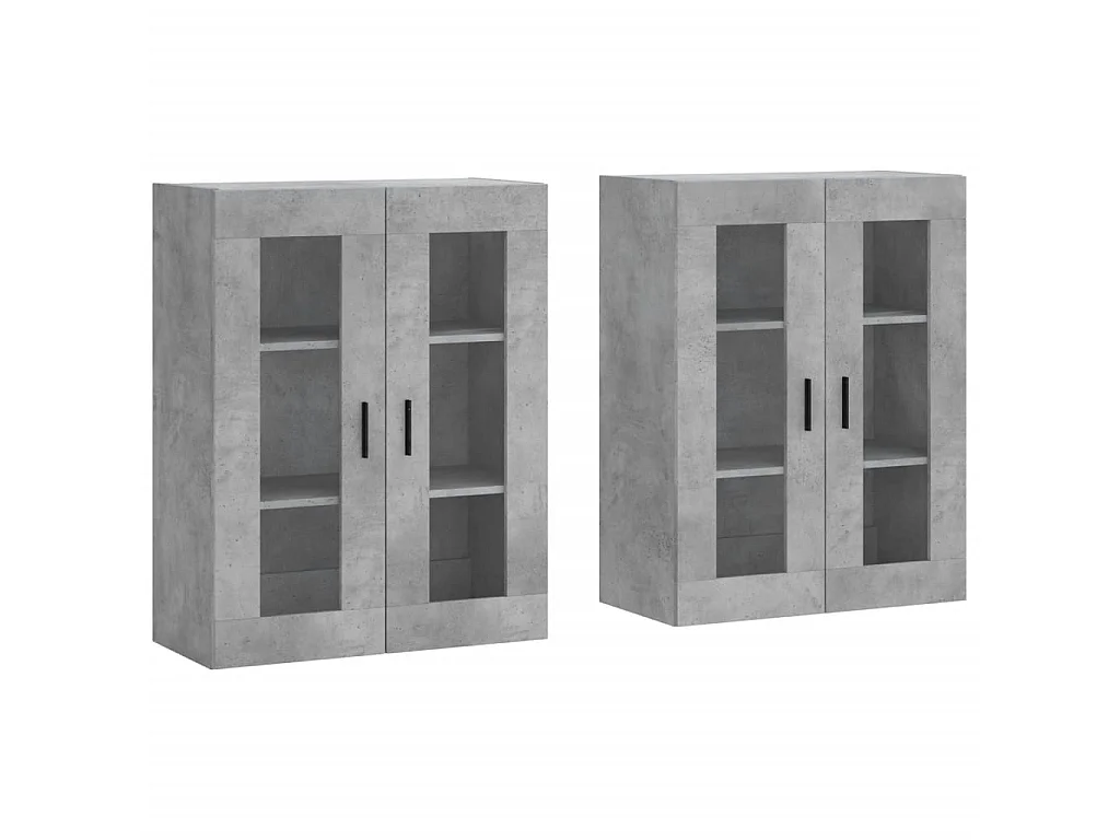 Armarios de pared 2 uds madera de ingeniería gris hormigón ES426181