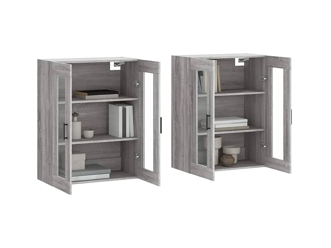 Móveis de parede 2 pcs derivados de madeira cinzento sonoma PT594771