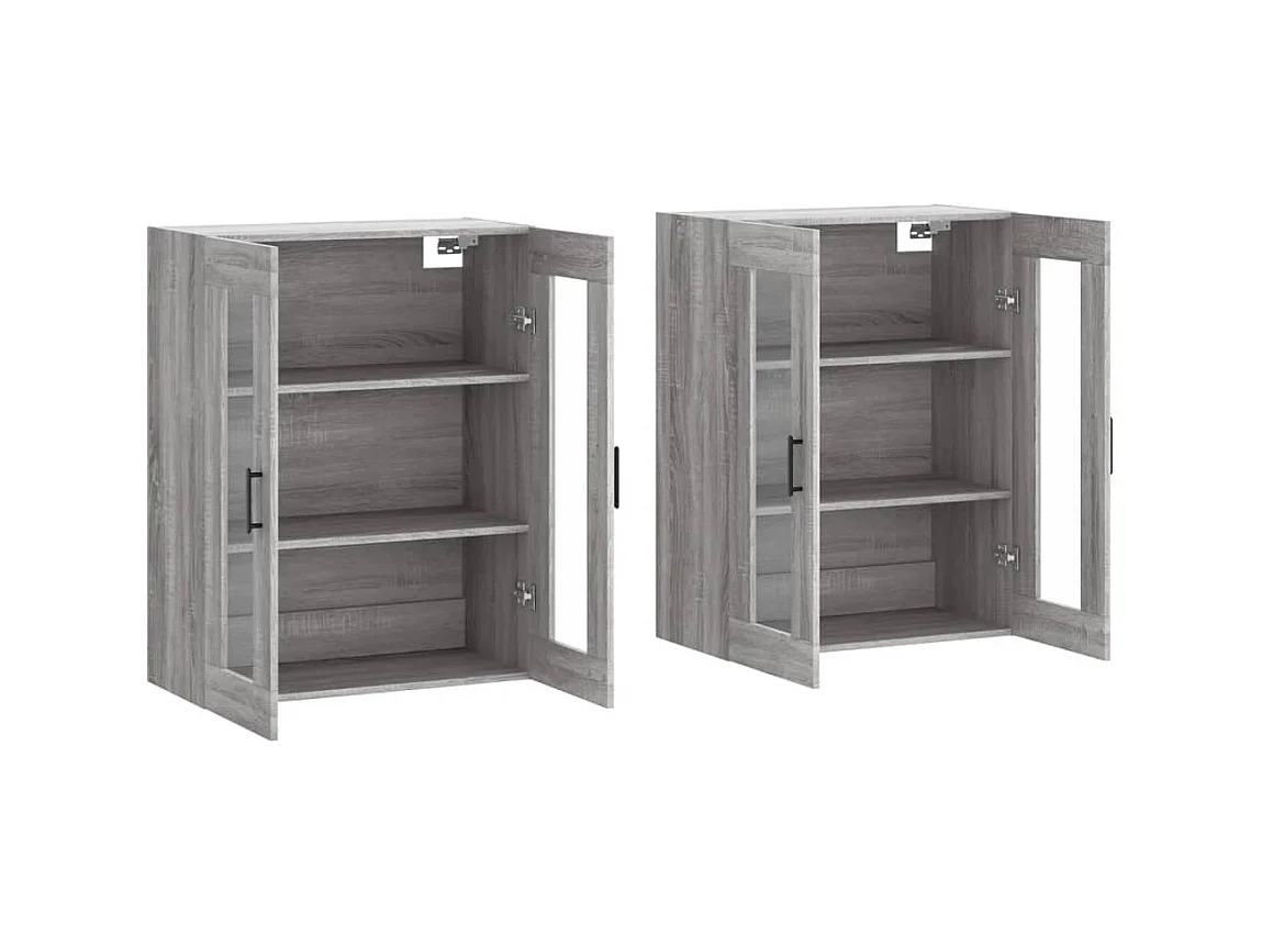 Móveis de parede 2 pcs derivados de madeira cinzento sonoma PT594771