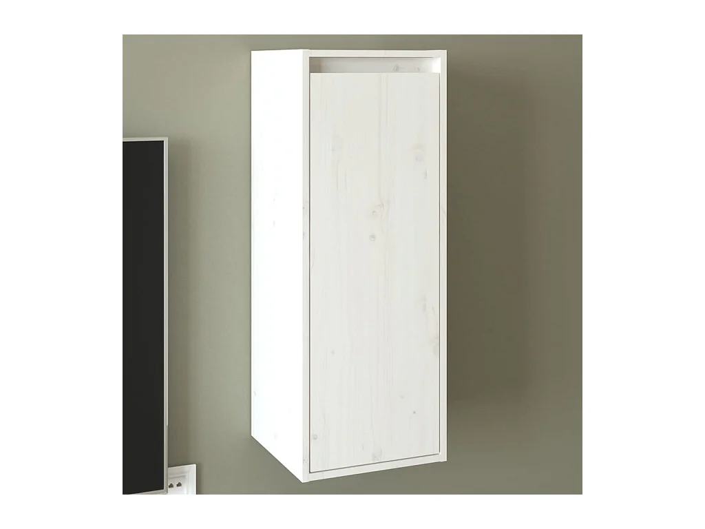 Armoire murale Blanc 30x30x80 cm Bois de pin massif OLA3148