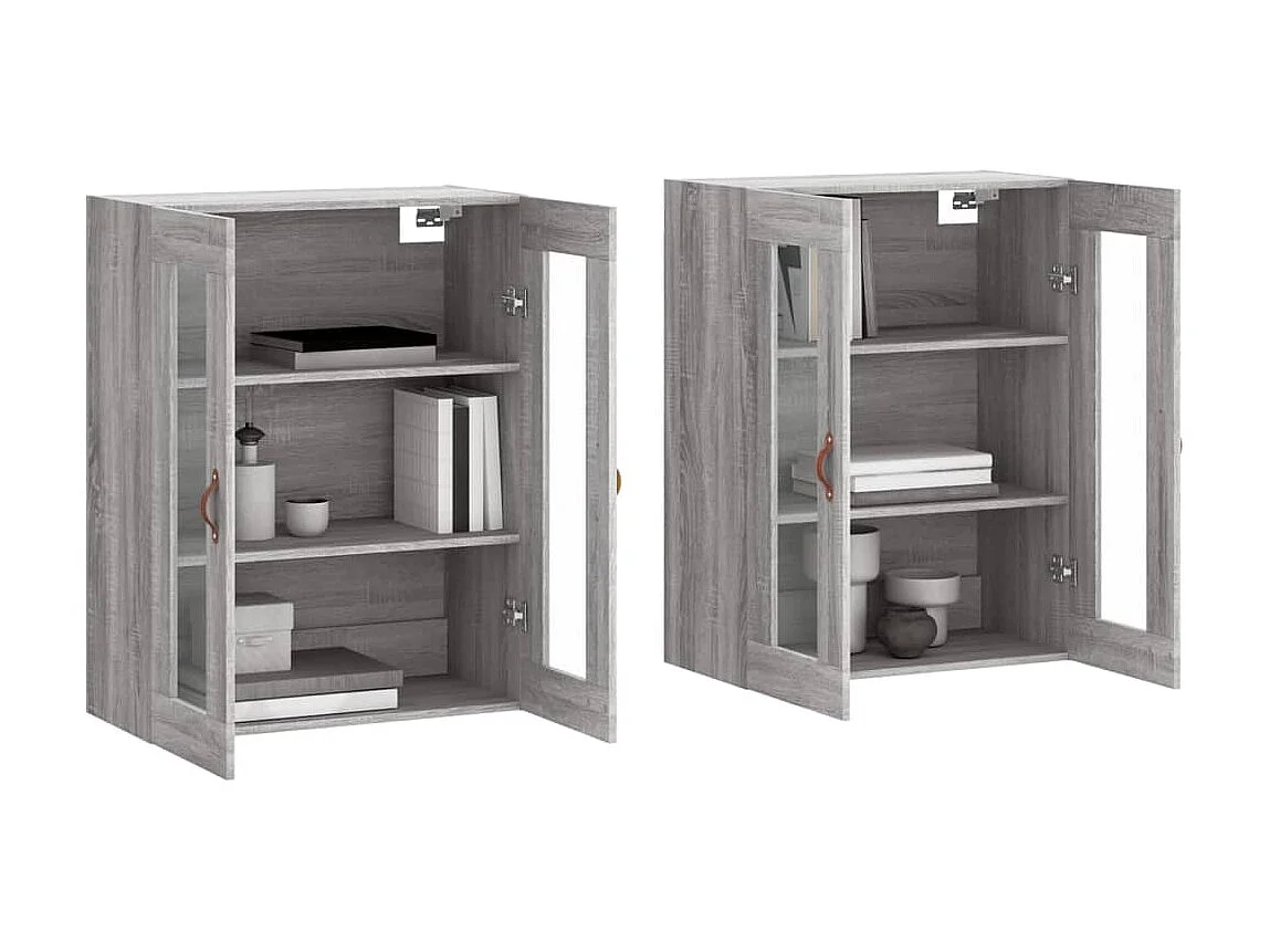 Móveis de parede 2 pcs derivados de madeira cinzento sonoma PT439980