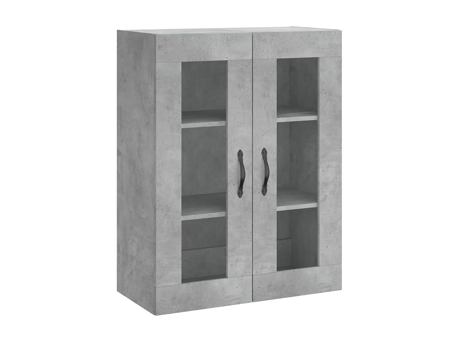 Armoire murale gris béton 69,5x34x90 cm bois d'ingénierie QWE44657