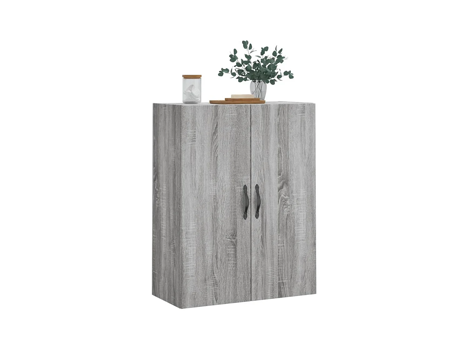 Wandschrank,Wandhängeschrank Grau Sonoma 69,5x34x90 cm Holzwerkstoff -gkd273563