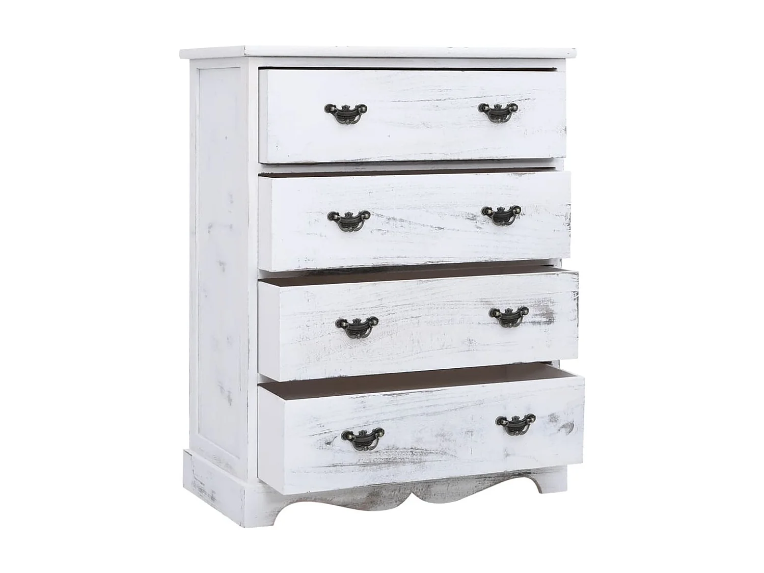 Armoire à tiroirs Blanc 60 x 30 x 75 cm Bois QWE64640