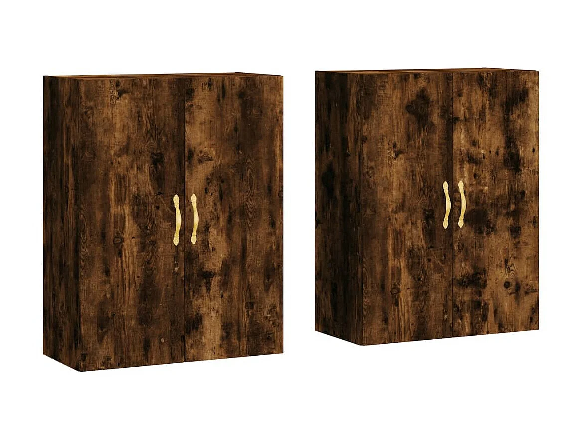 Armários de parede 2 pcs 69,5x34x90 cm carvalho fumado PT461848