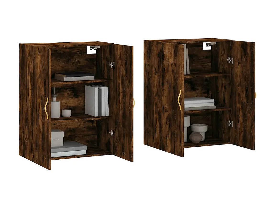 Armários de parede 2 pcs 69,5x34x90 cm carvalho fumado PT461848