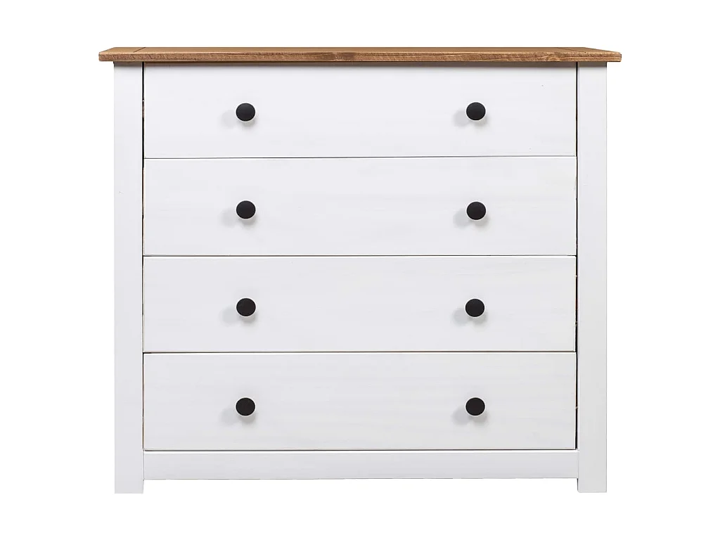 Armoire latérale Blanc 80x40x73 cm Pin Assortiment Panama SBC2215