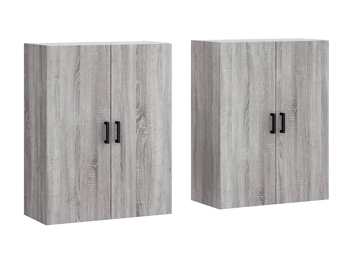 2 pcs Armoires murales sogris 69,5x34x90 cm OIU25489