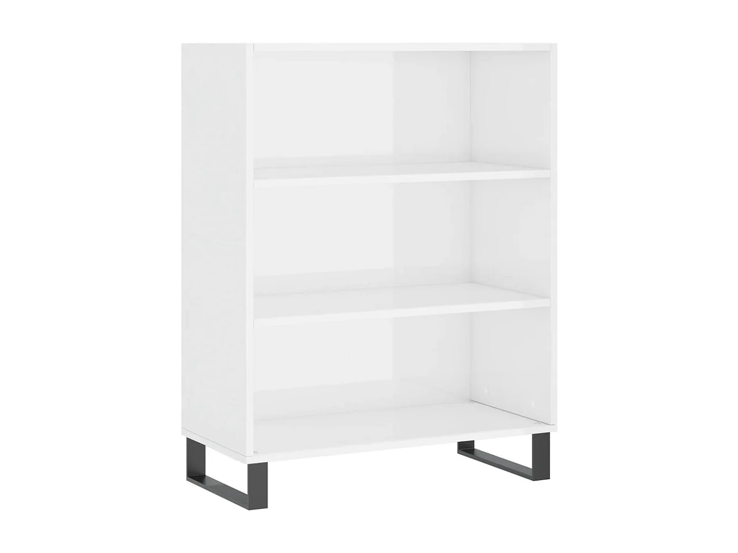 Estantería madera de ingeniería blanco brillo 69,5x32,5x90 cm ES235185