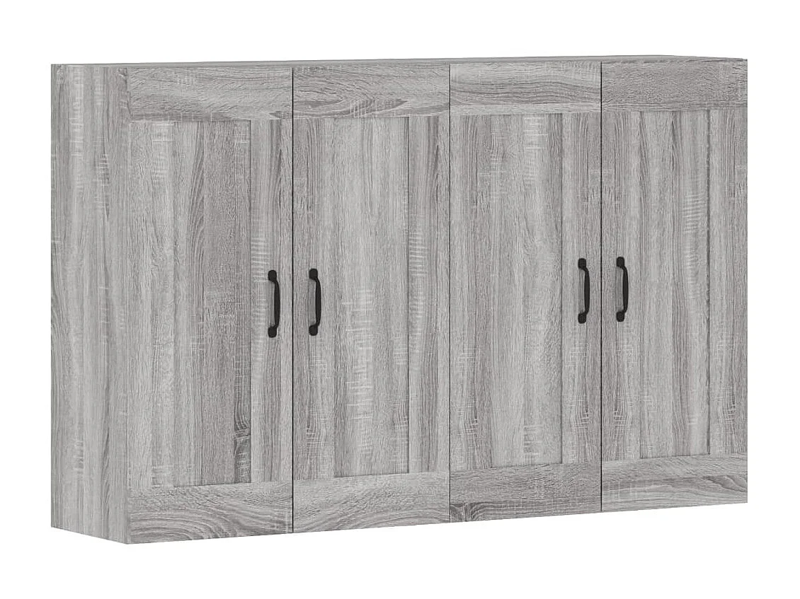 Armarios de pared 2 uds madera de ingeniería gris Sonoma ES816351