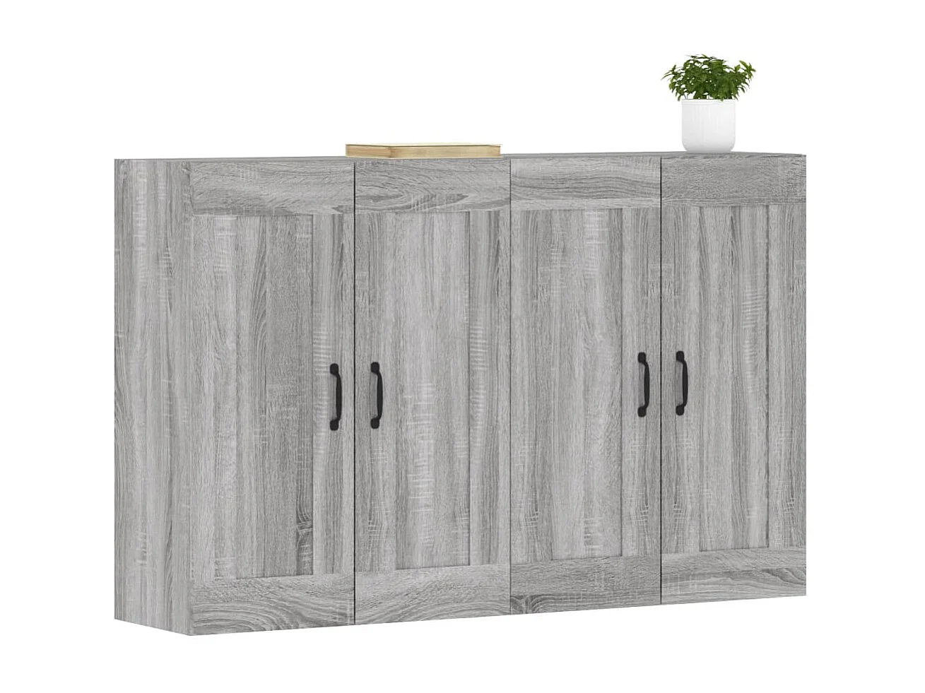 Armarios de pared 2 uds madera de ingeniería gris Sonoma ES816351