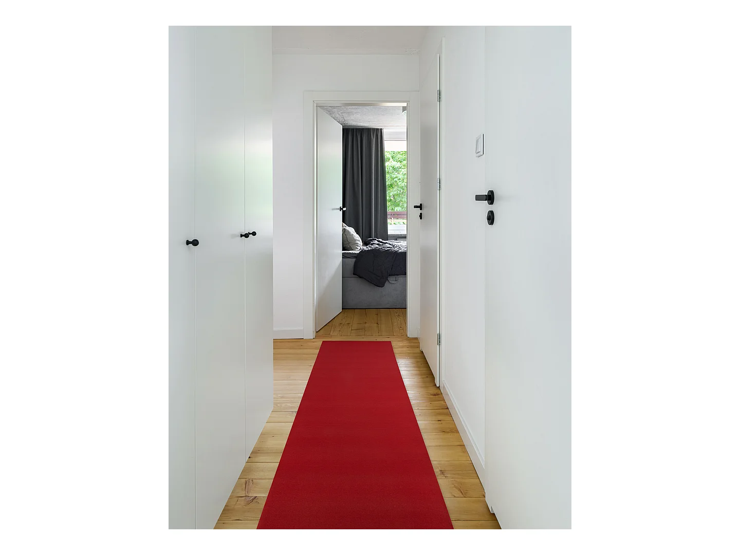 TAPIS DE COULOIR ANTIDÉRAPANT RUMBA 1974 Mariage couleur unique borde 140x140 cm