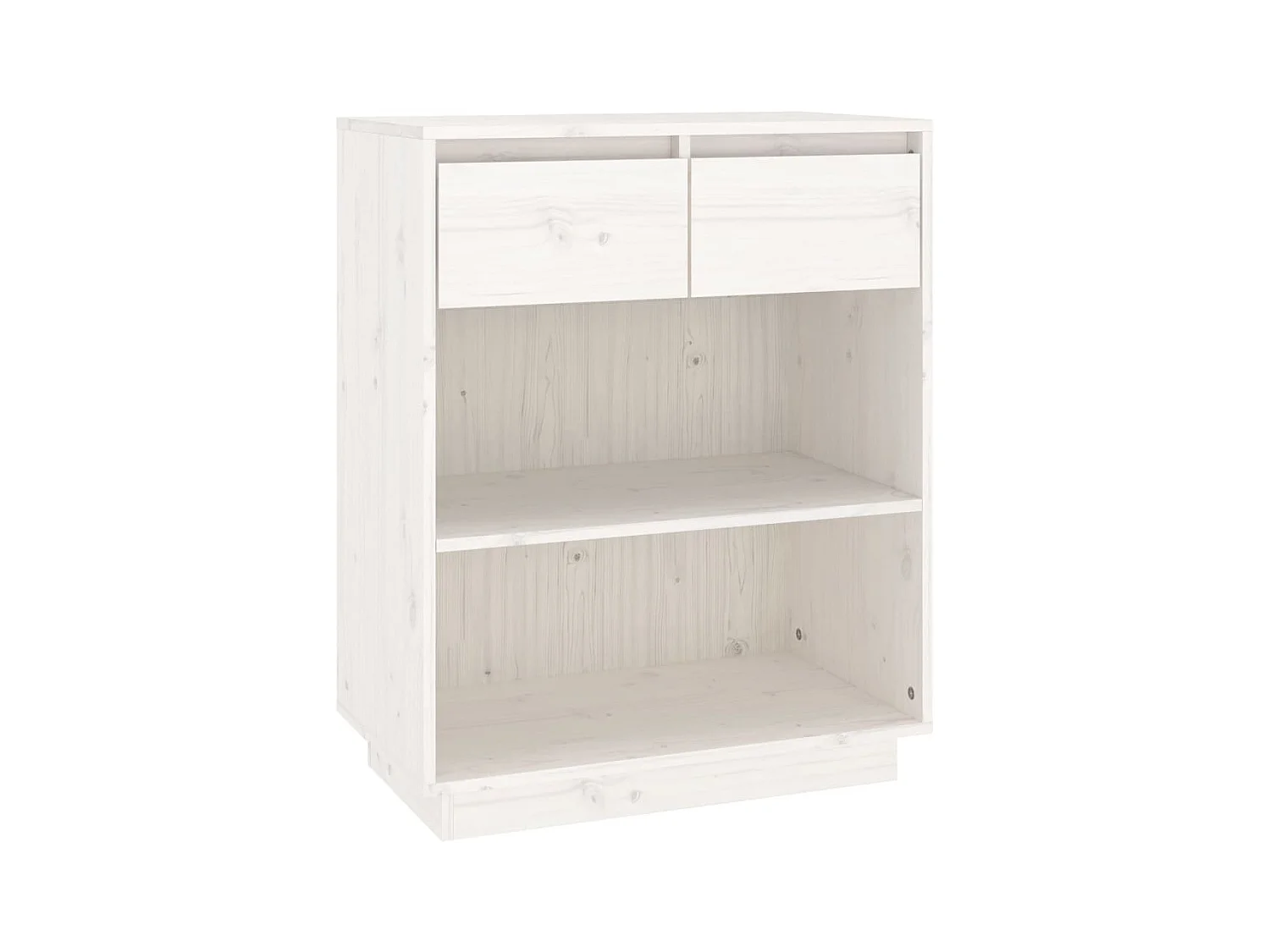 Mesa consola de madera maciza de pino blanco 60x34x75 cm ES367291