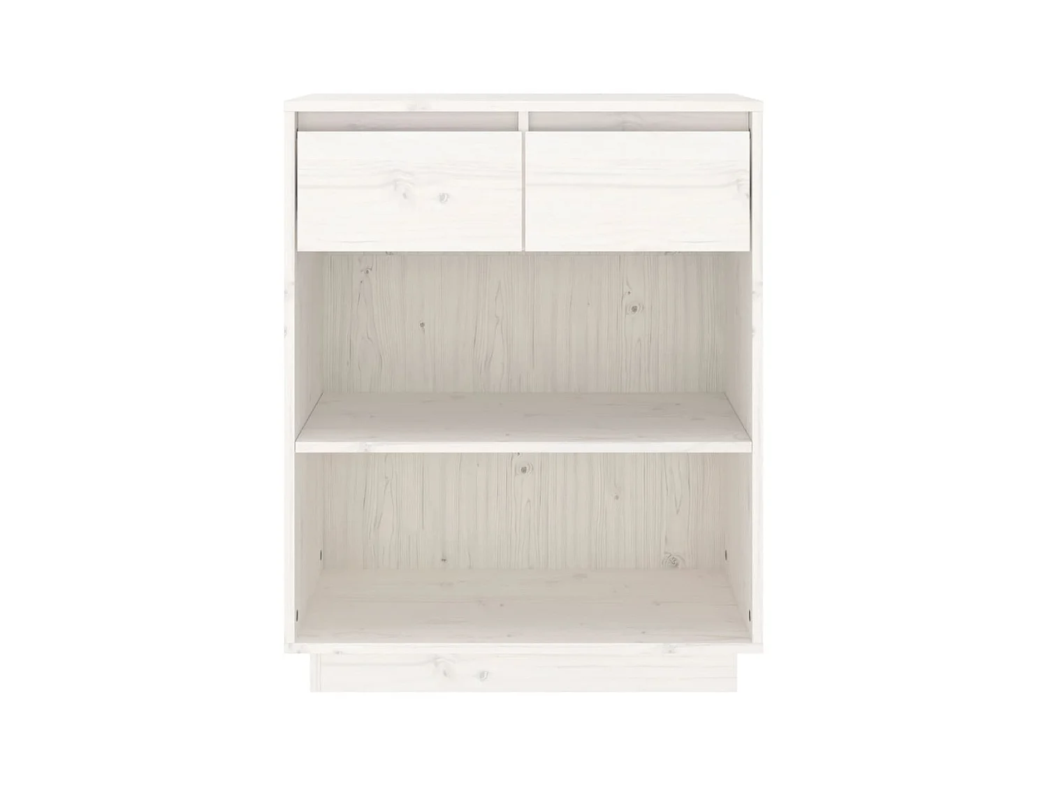 Mesa consola de madera maciza de pino blanco 60x34x75 cm ES367291