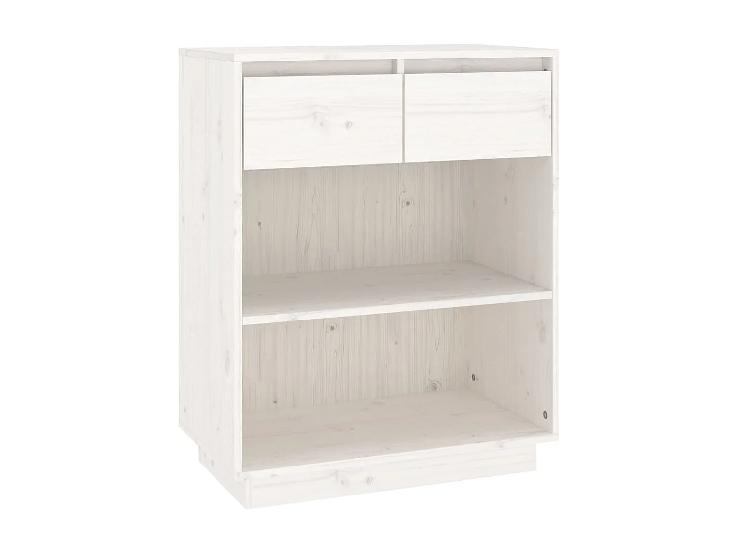 Armário consola 60x34x75 cm pinho maciço branco PT886032