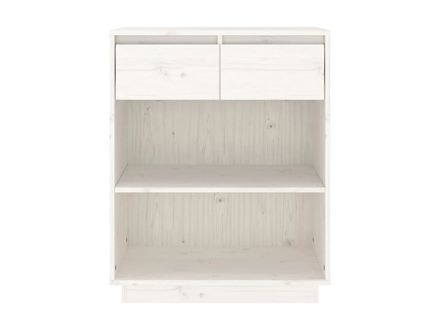 Armário consola 60x34x75 cm pinho maciço branco PT886032