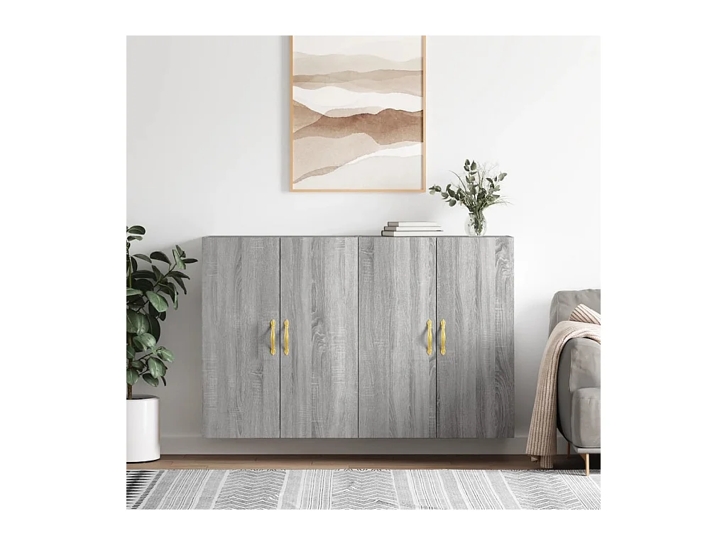 2 pcs Armoires murales sogris 69,5x34x90 cm OIU97108
