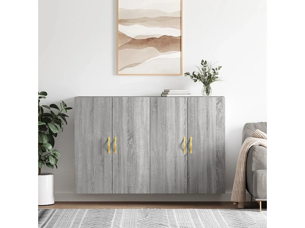 2 pcs Armoires murales sogris 69,5x34x90 cm OIU97108