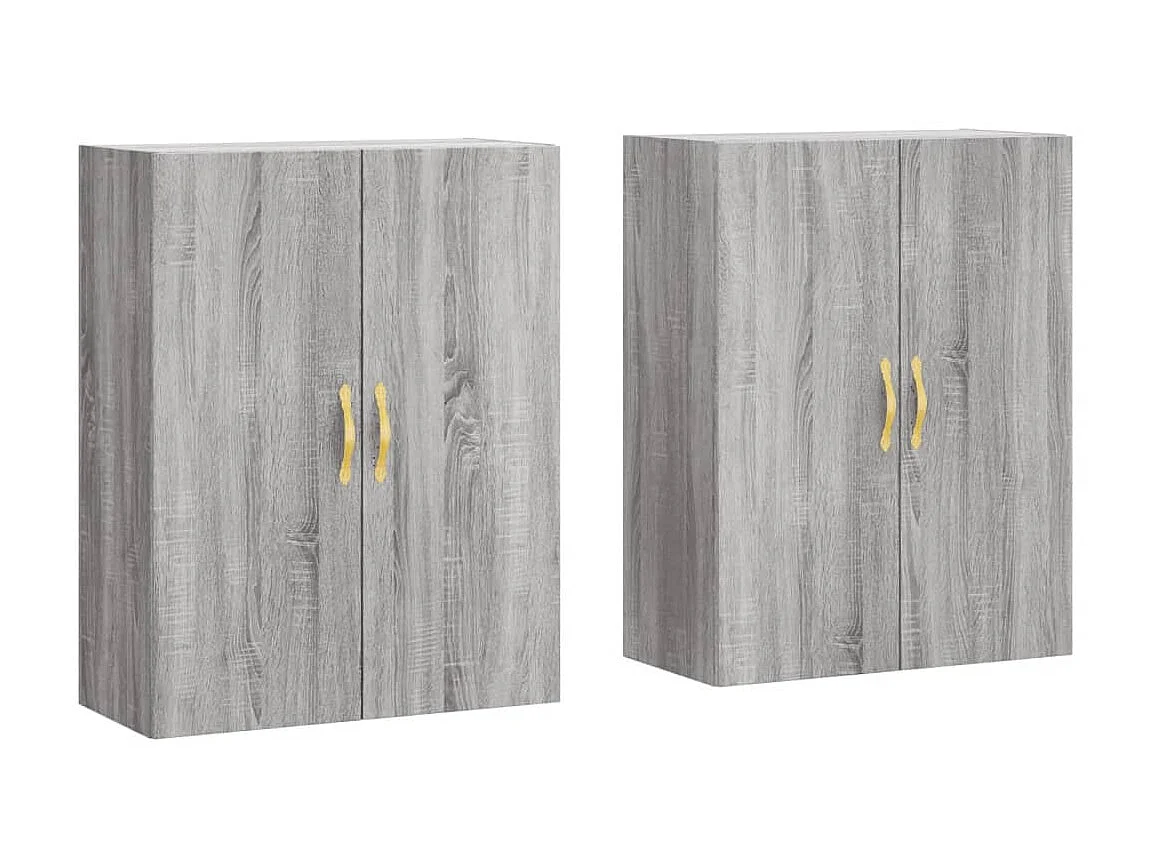 2 pcs Armoires murales sogris 69,5x34x90 cm OIU97108