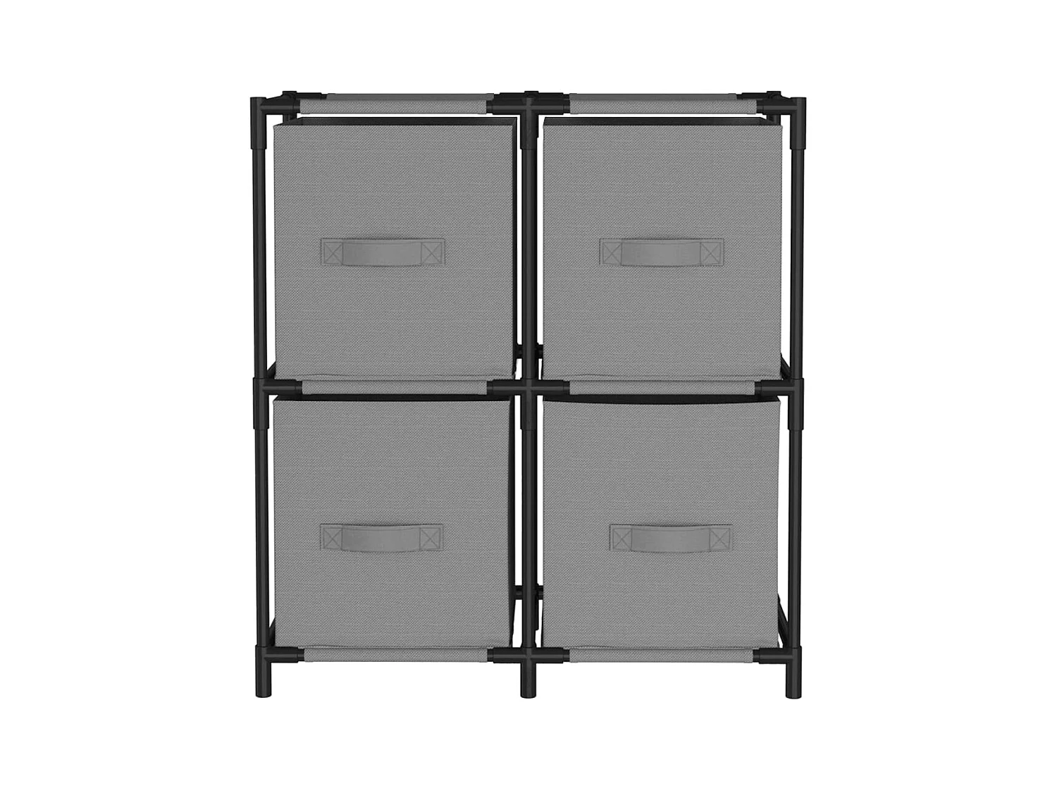 Armario almacenaje de acero con 4 cestas tela gris 63x30x71 cm ES141885