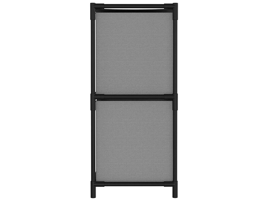 Armoire de rangementt 4 paniers en tissu Gris 63x30x71 cm Acier SDG97749 SBC2442