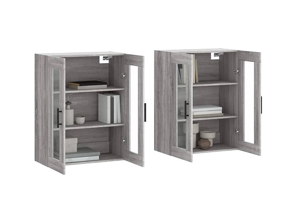 Móveis de parede 2 pcs derivados de madeira cinzento sonoma PT482695