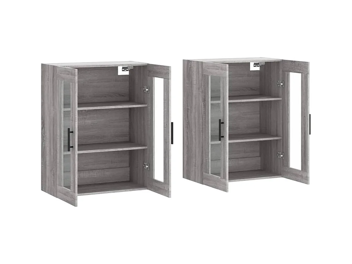 Móveis de parede 2 pcs derivados de madeira cinzento sonoma PT482695