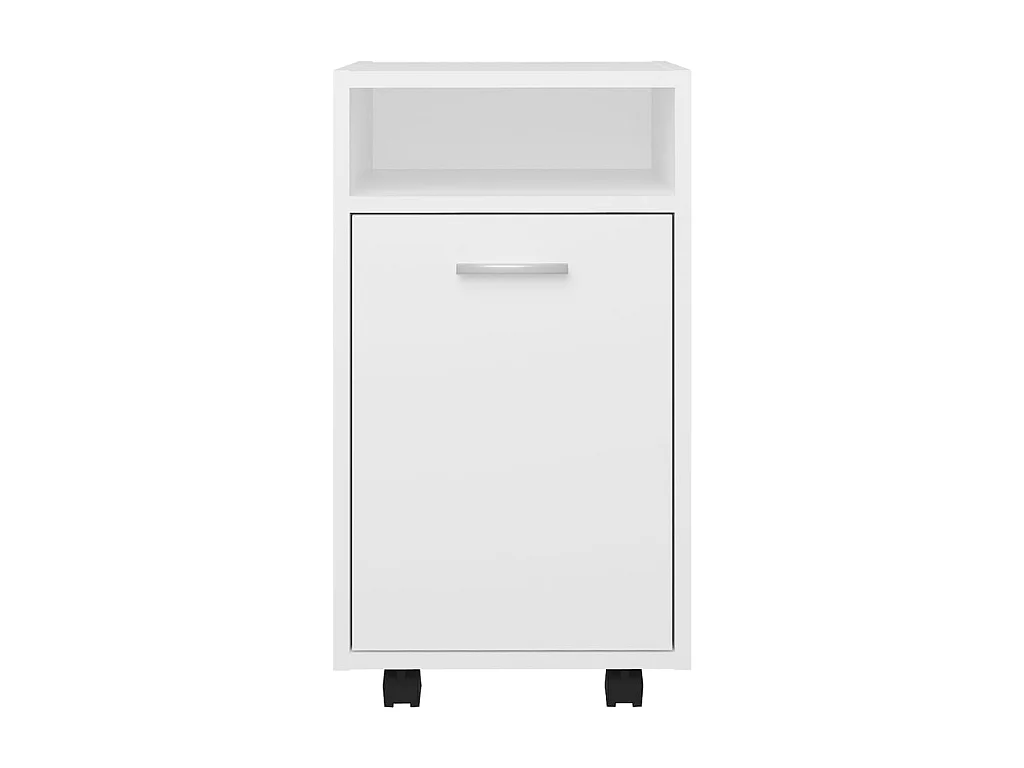 Móvel de apoio com rodas 33x38x60 cm contraplacado branco PT162762