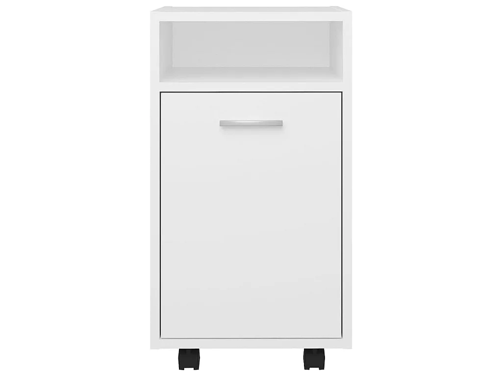 Armario auxiliar ruedas blanco madera contrachapada 33x38x60 cm ES152488