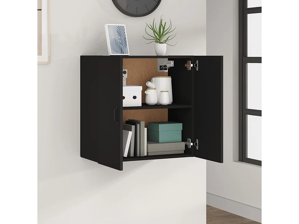 Armoire murale Noir 60x31x60 cm Bois d'ingénierie OLA8080