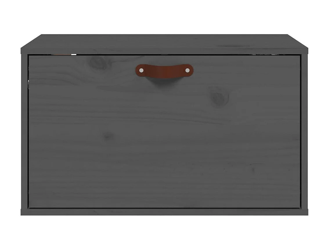 Wandschrank,Wandhängeschrank Grau 60x30x35 cm Massivholz Kiefer -gkd382286