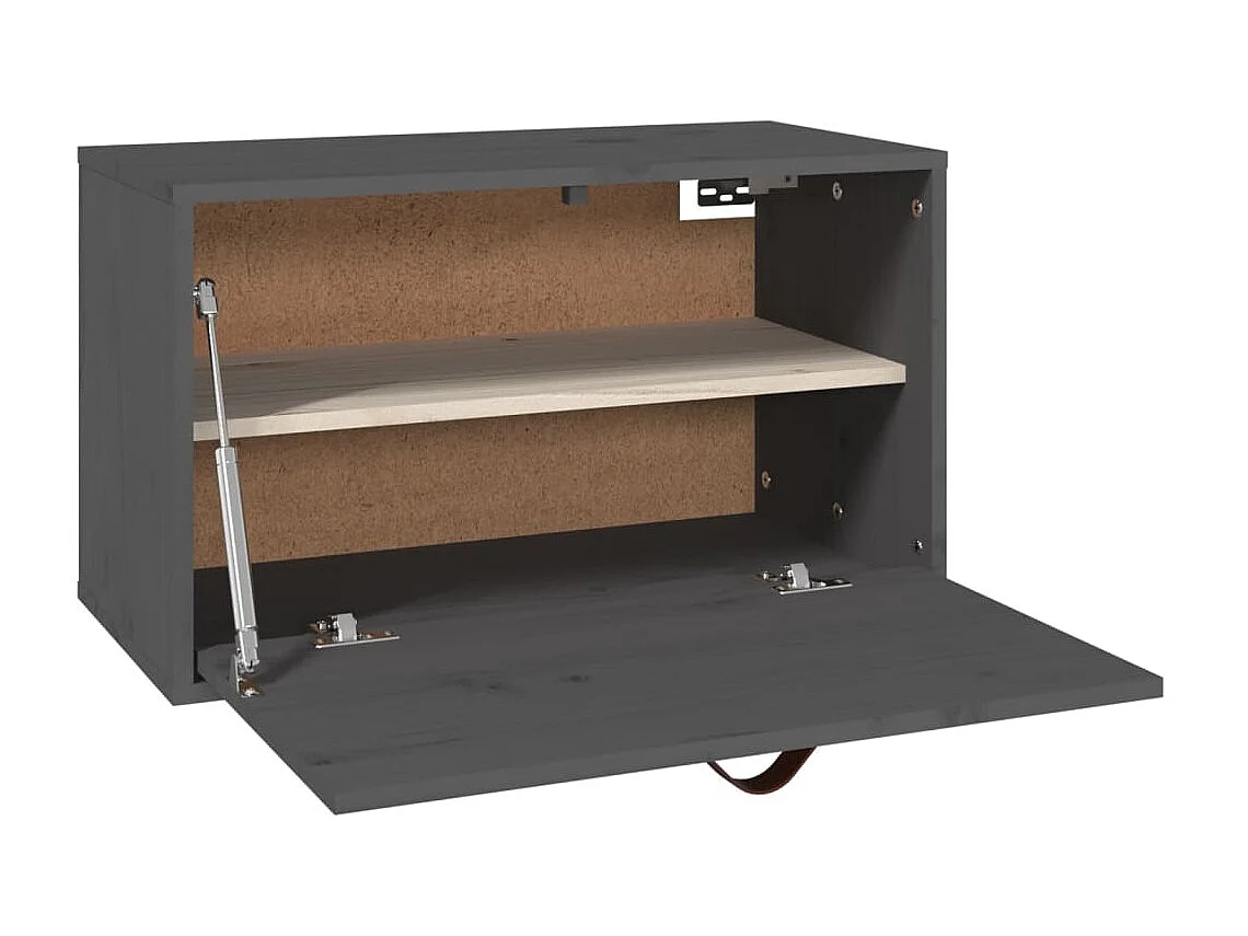 Armoire murale Gris 60x30x35 cm Bois de pin massif OLA9771