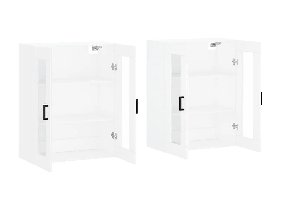 Armarios de pared 2 uds madera de ingeniería blanco ES579926