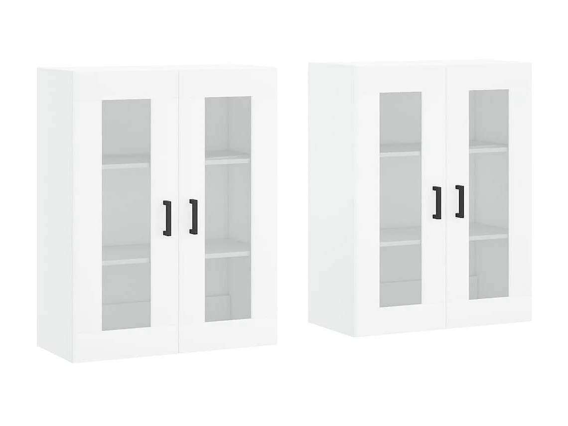 Móveis de parede 2 pcs derivados de madeira branco PT112939