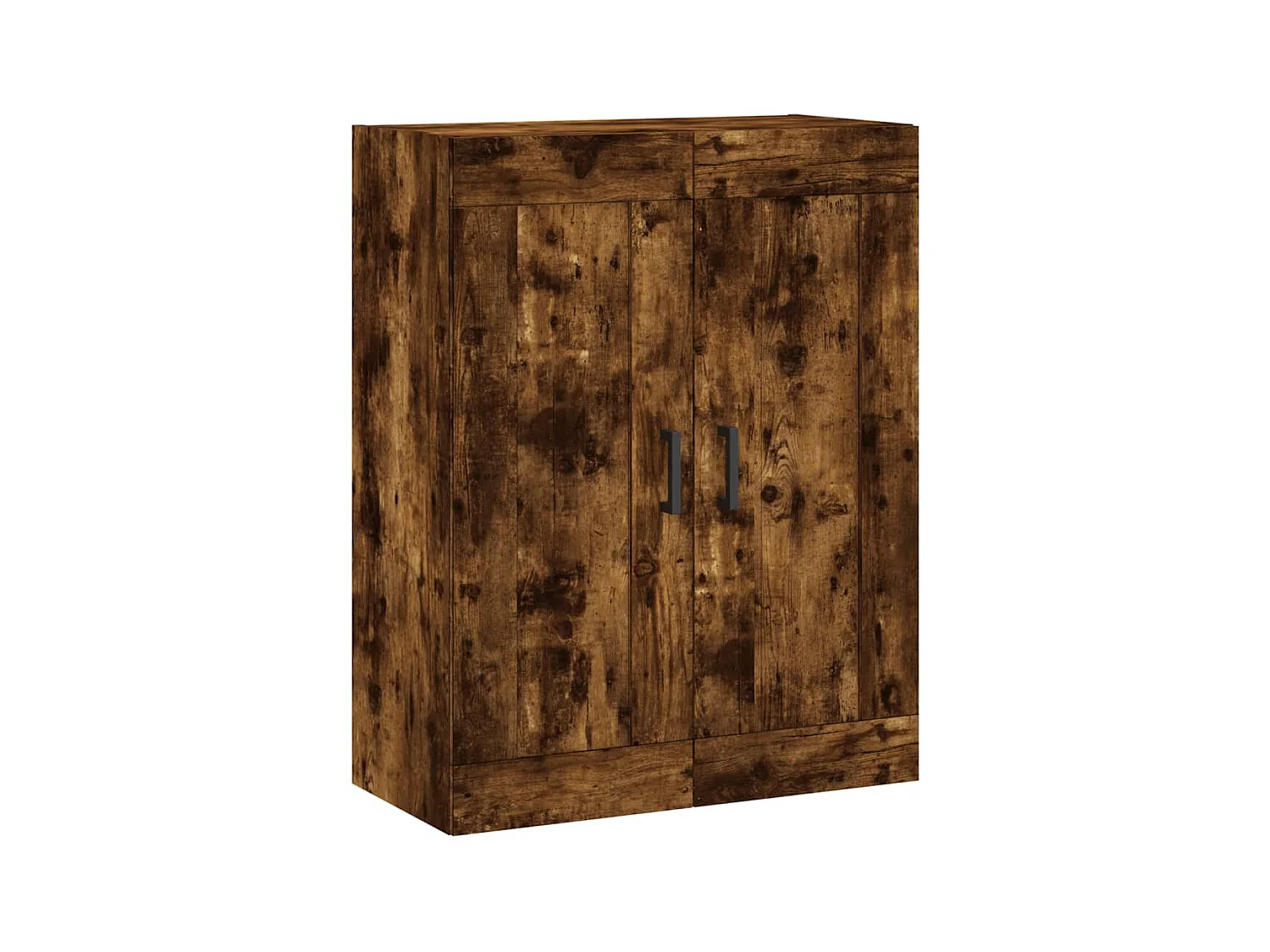 lot de 2 Armoires murales chêne fumé bois d'ingénierie QWE69850