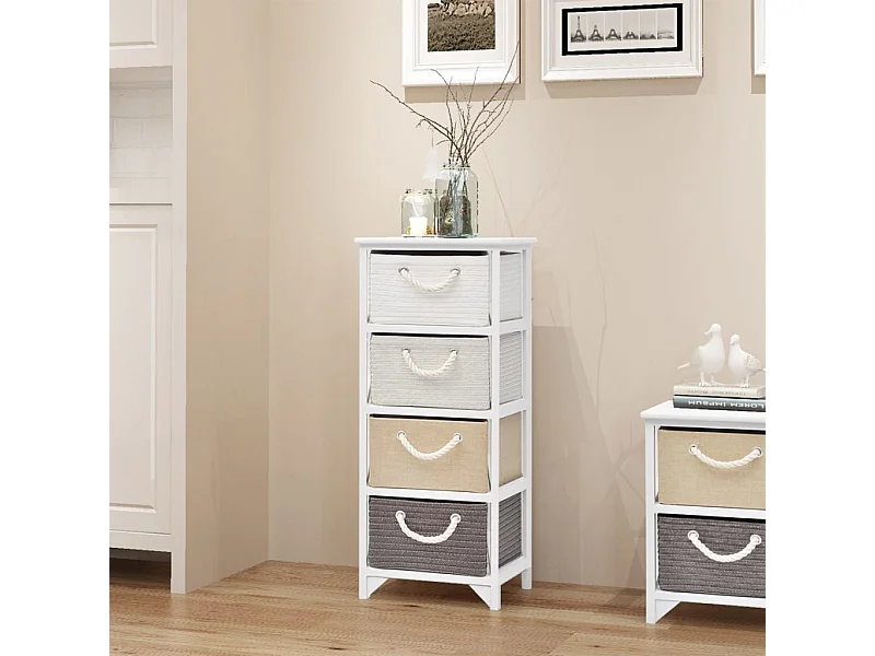Armoire de rangement 4 tiroirs Bois SBC5930