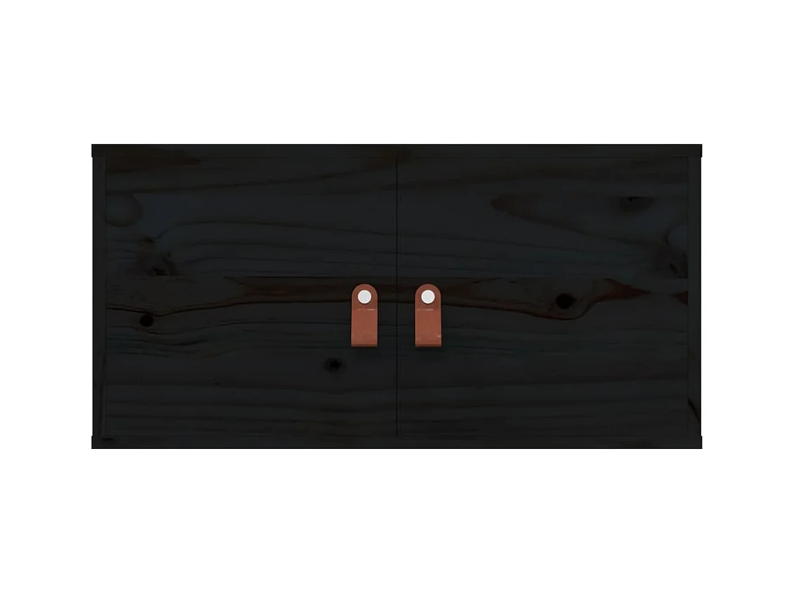 Armários de parede 2 pcs 60x30x30 cm pinho maciço preto PT852224