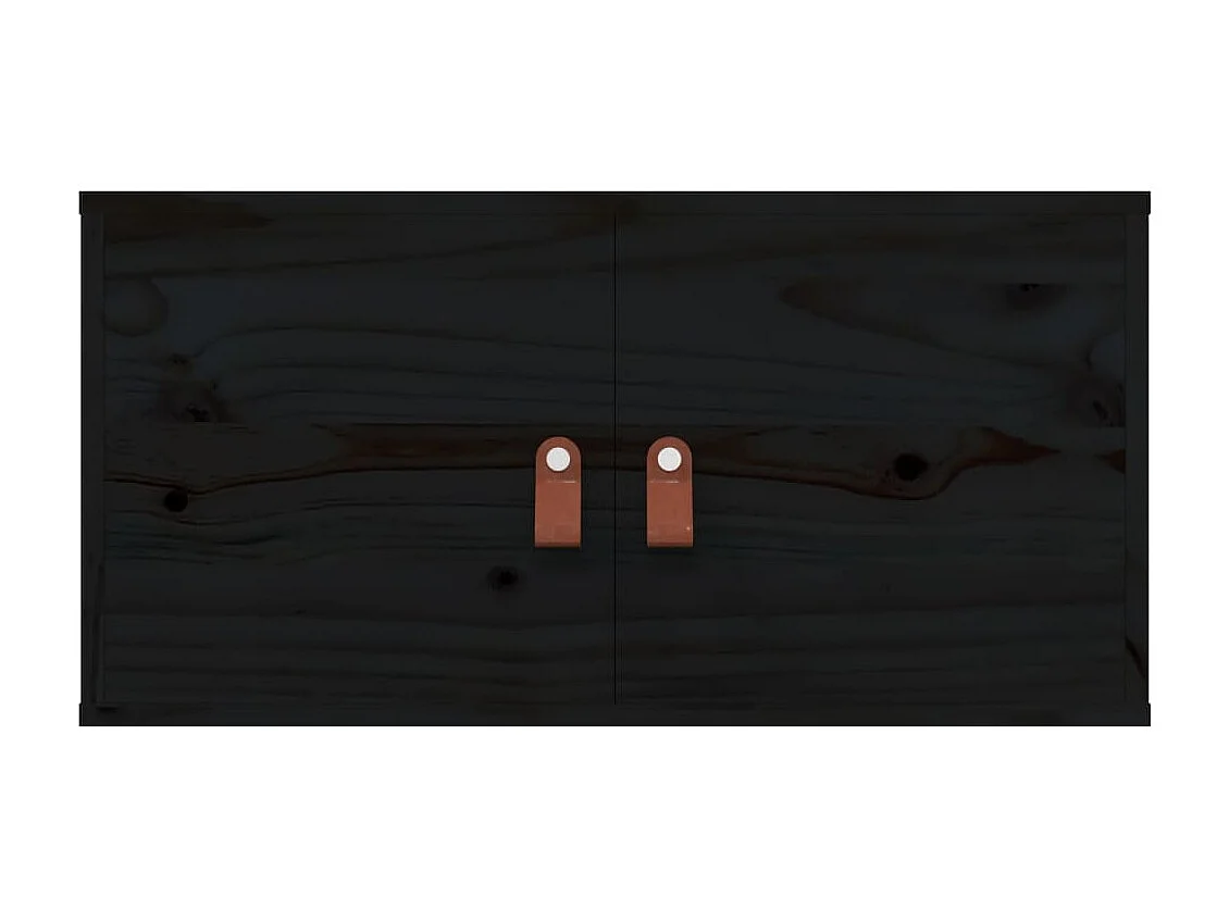 Armários de parede 2 pcs 60x30x30 cm pinho maciço preto PT852224